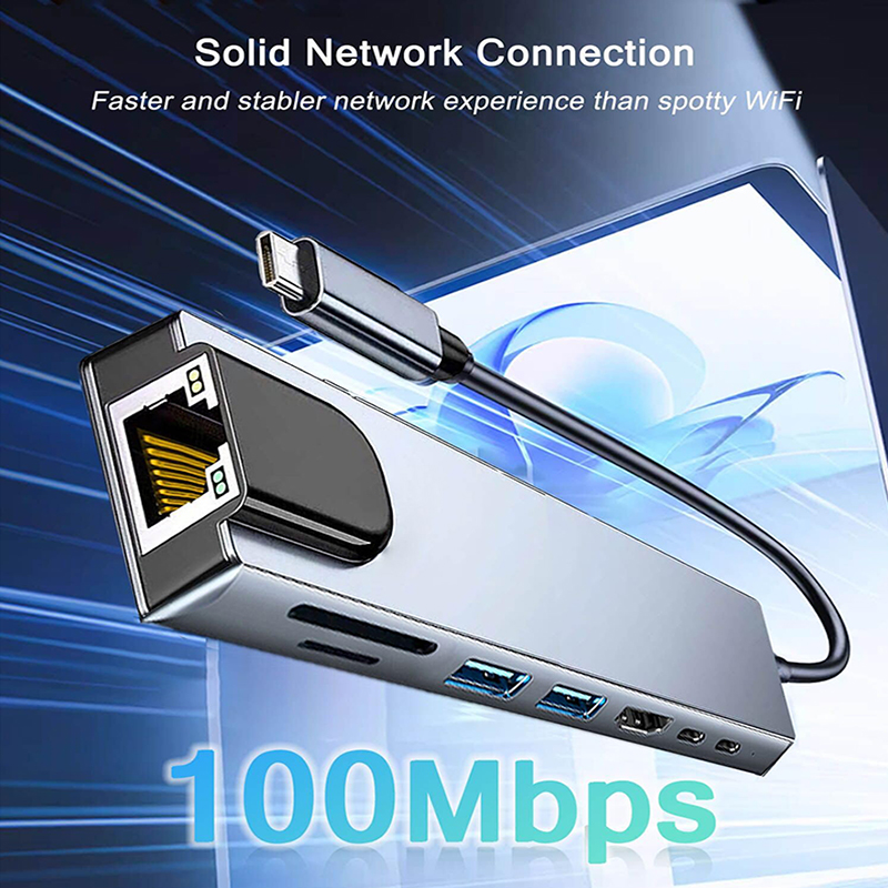 8 In 1 USB Type C Hub for MacB - Hdmi Adapter Tablet recension och pris