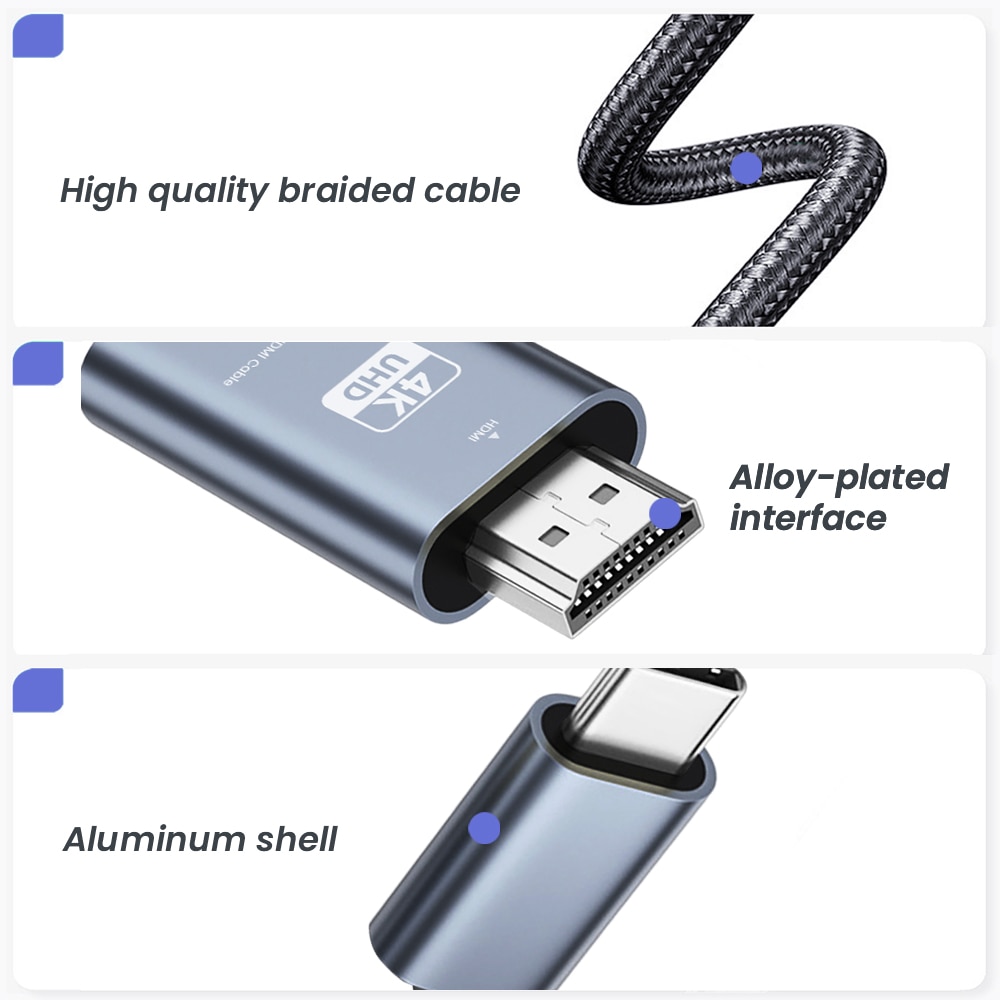 NIERBO USB C to HDMI Cable 6.6 - Hdmi Adapter Tablet recension och pris