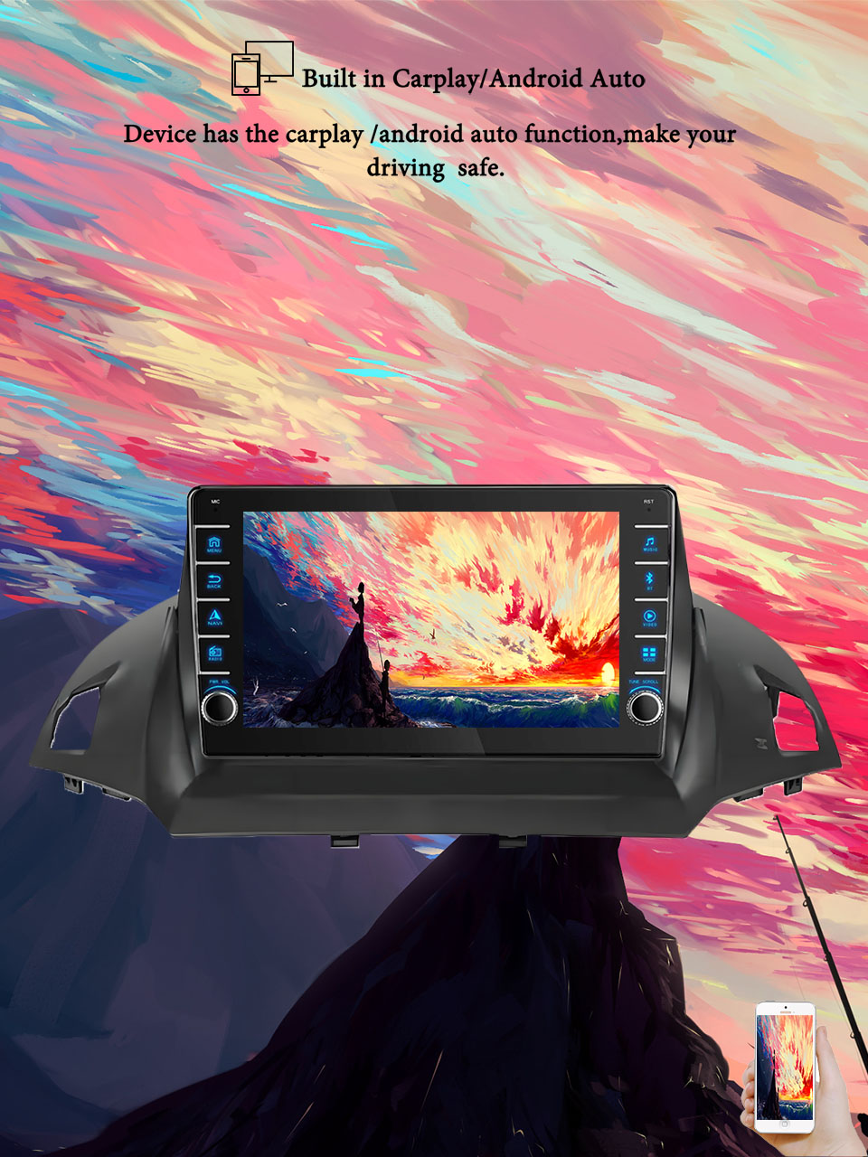8G+128G Android 14 For Ford Ku - Tablet Danish Mobile & Accessories recension och pris