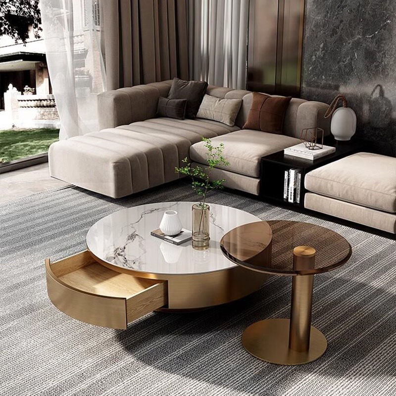 Round Clear Coffee Table Simpl - Unique Table Accessories recension och pris
