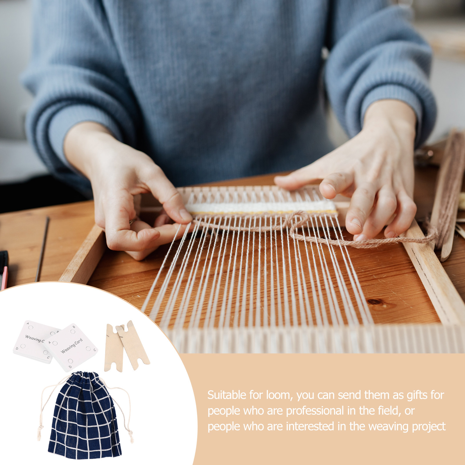 1Set Weaving Cards Paper Loom  - Tablet Weaving Accessories recension och pris