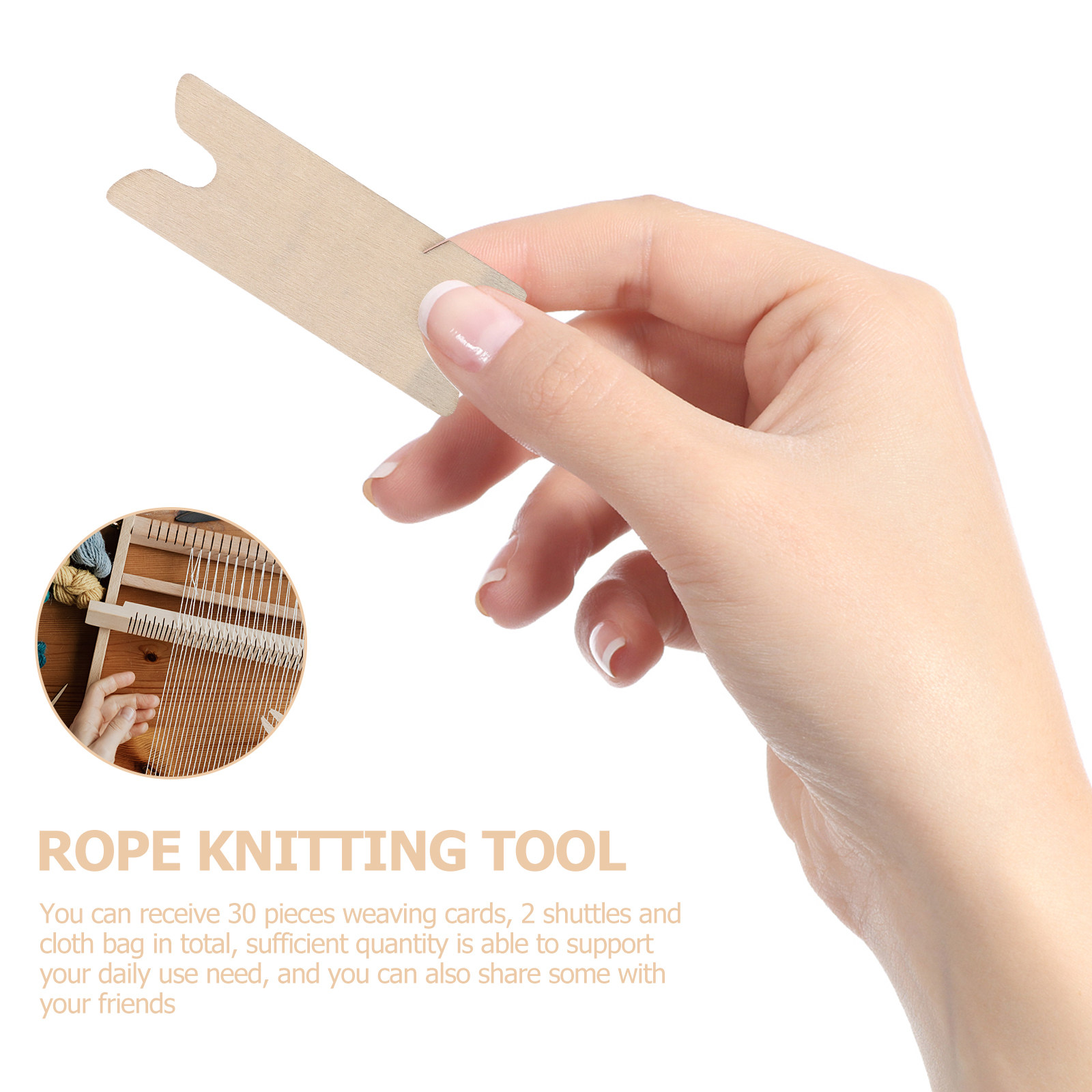 1Set Weaving Cards Paper Loom  - Tablet Weaving Accessories recension och pris