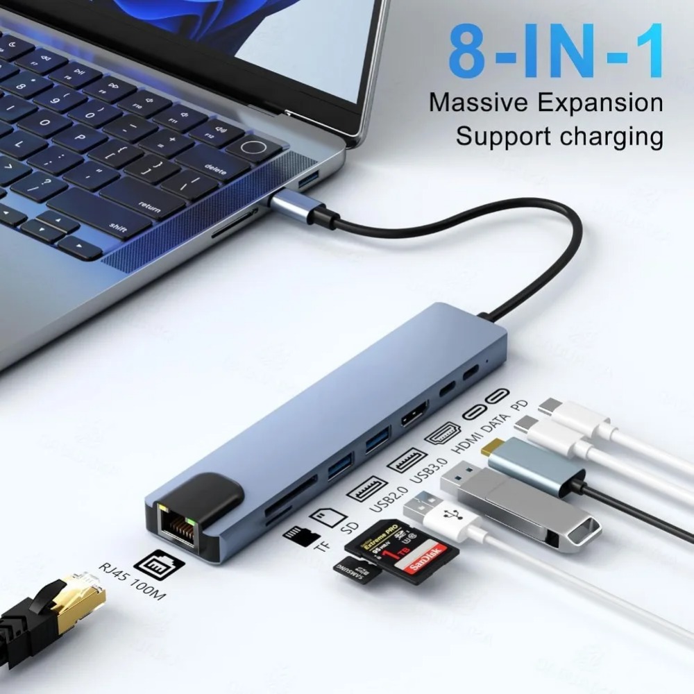USB C Hub 8/7 in 1 4K HDMI Ada - Hdmi Adapter Tablet recension och pris
