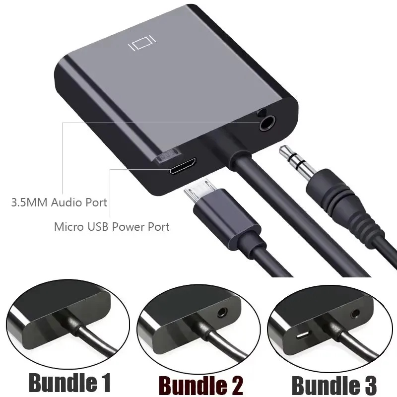 1-4sets HD 1080P HDMI To VGA C - Hdmi Adapter Tablet recension och pris