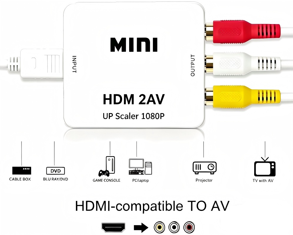 1080P HDMI-Compatible to AV RC - Hdmi Adapter Tablet recension och pris