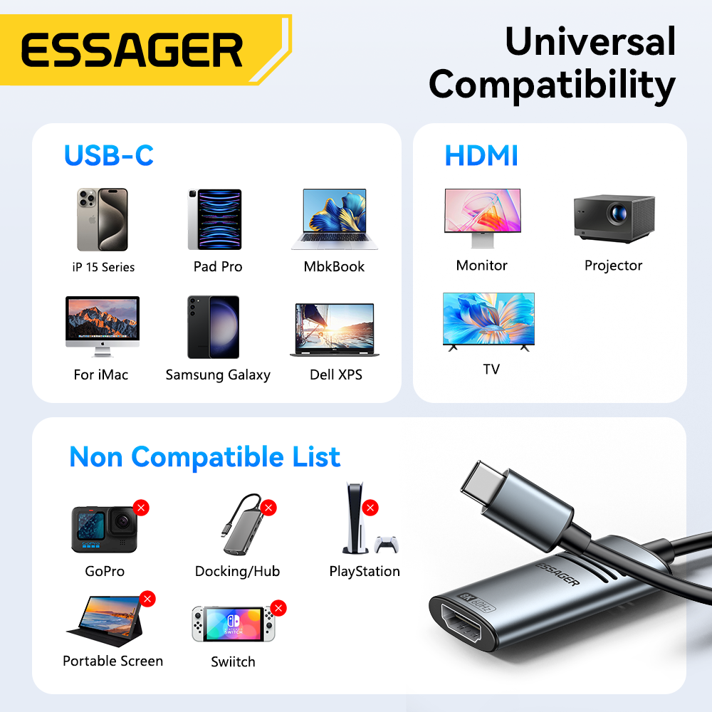 Essager HDMI To USB Type C Ada - Hdmi Adapter Tablet recension och pris