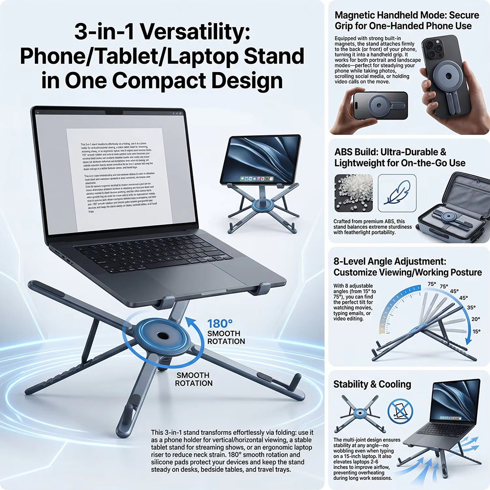 Portable Magnetic Phone Holder - Tablet Ipad Accessories recension och pris