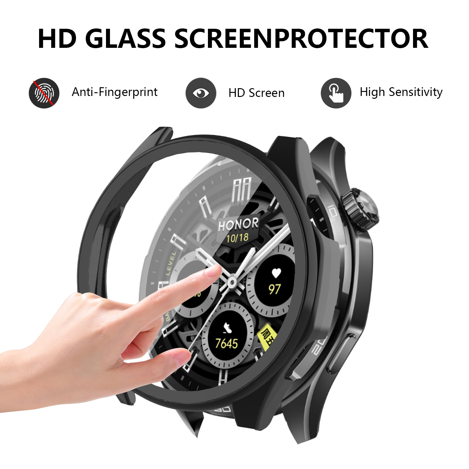For Honor Watch 6 Plus Case PC - Screen Protector Matte recension och pris